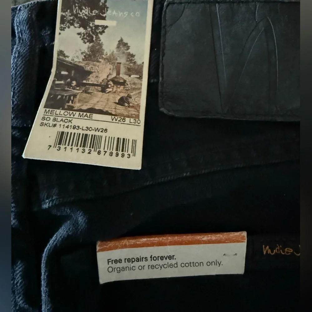 Nudie Jeans Men's Dark Black Skinny Jeans W26 X L30